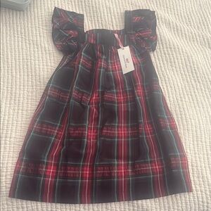Vineyard Vines Red and Black Ruffled Tiered Formal Dress